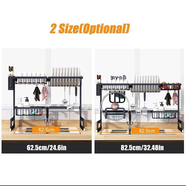 Kitchen Shelf Organizer, Dish Drying Rack, Stainless Steel Sink Drain Rack, Dishes Cutlery Dry Rack, Multifunction Metal Utensils Holder, Sink Storage Sponge Drain Rack, Telescopic Drain Rack, Double Layer Dish Organizer, Over Sink Rack Kitchen Shelf Organizer, Dish Drying Rack, Stainless Steel Sink Drain Rack, Dishes Cutlery Dry Rack, Multifunction Metal Utensils Holder, Sink Storage Sponge Drain Rack, Telescopic Drain Rack, Double Layer Dish Organizer, Over Sink Rack